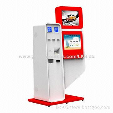 Cash Dispenser Kiosk with 19-inch Touch Screen and Identification Card Reader
